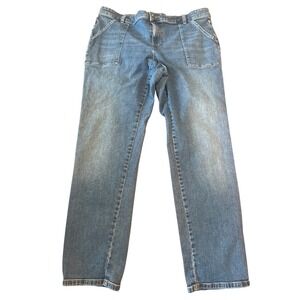 Chaps Womens Jeans Blue Denim Size 16W Straight Leg Casual Pants